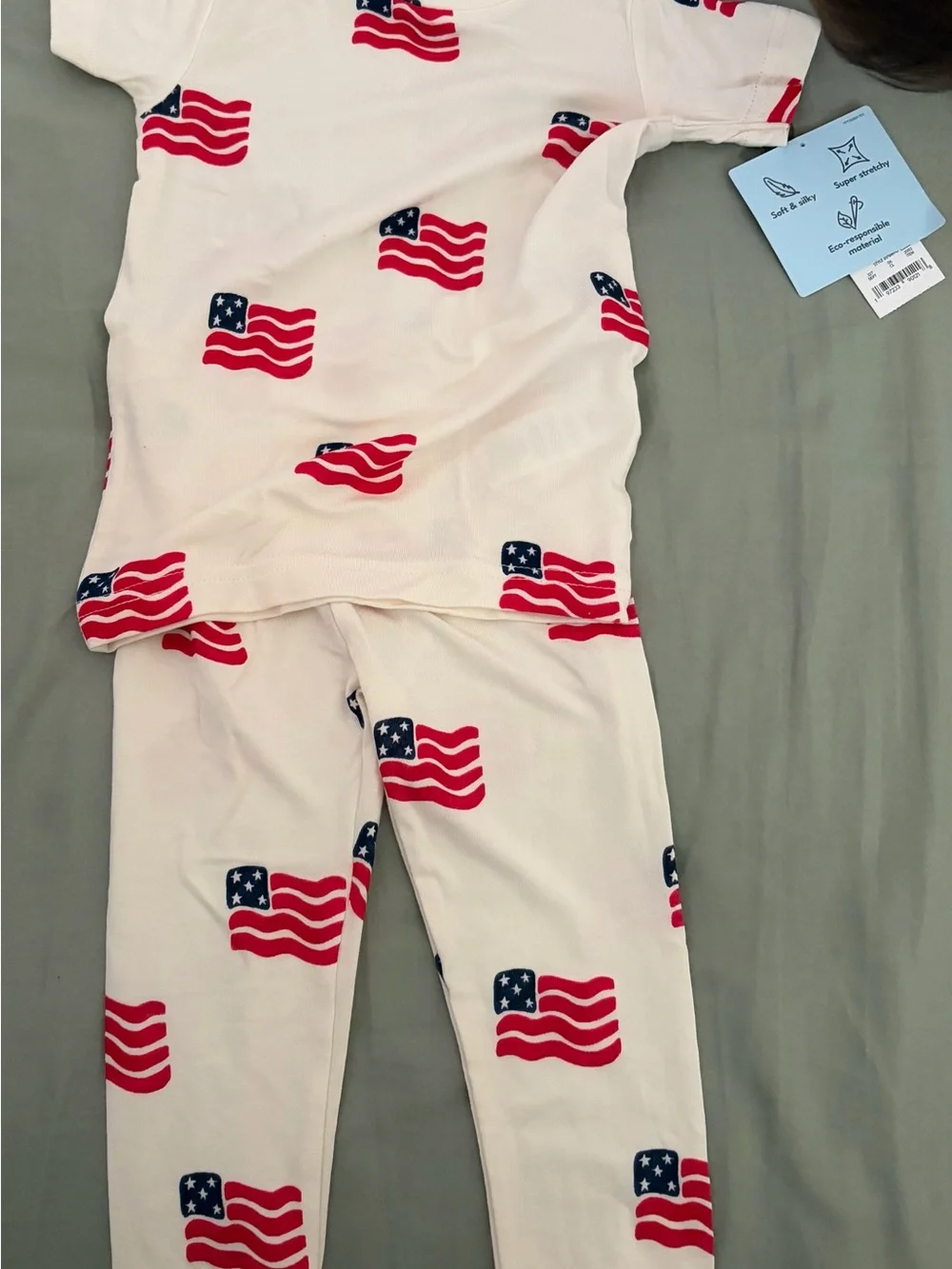 Carter’s Baby 2 Piece Short Sleeve Flag Tight Fit PJ Set - NWT - Size 12 months